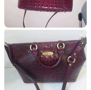 BRAHMIN Leather  Handbag ASHER Zip Top Shoulder Tote Bag